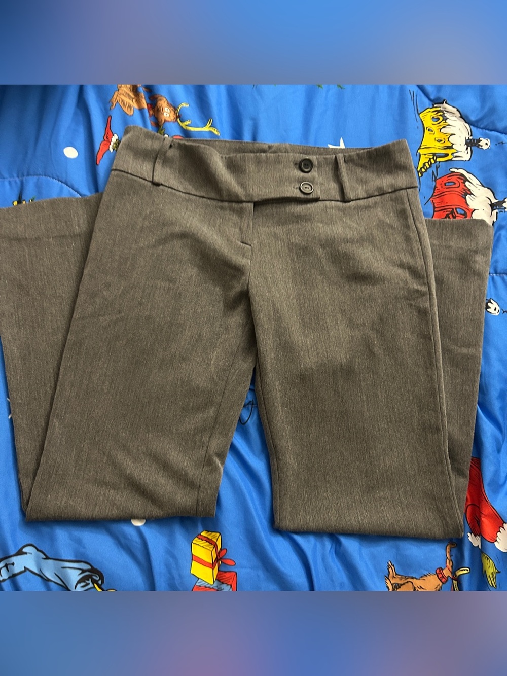 Vintage Y2K K-Mode Women's Dress Trousers with Double-Button Waist Size 11
